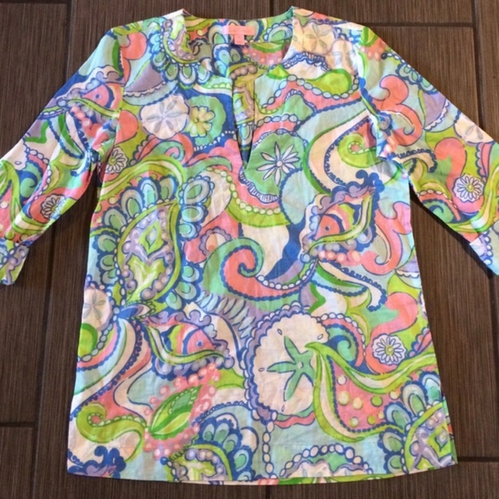 Lilly Pulitzer Amelia Island Tunic Conch Republic